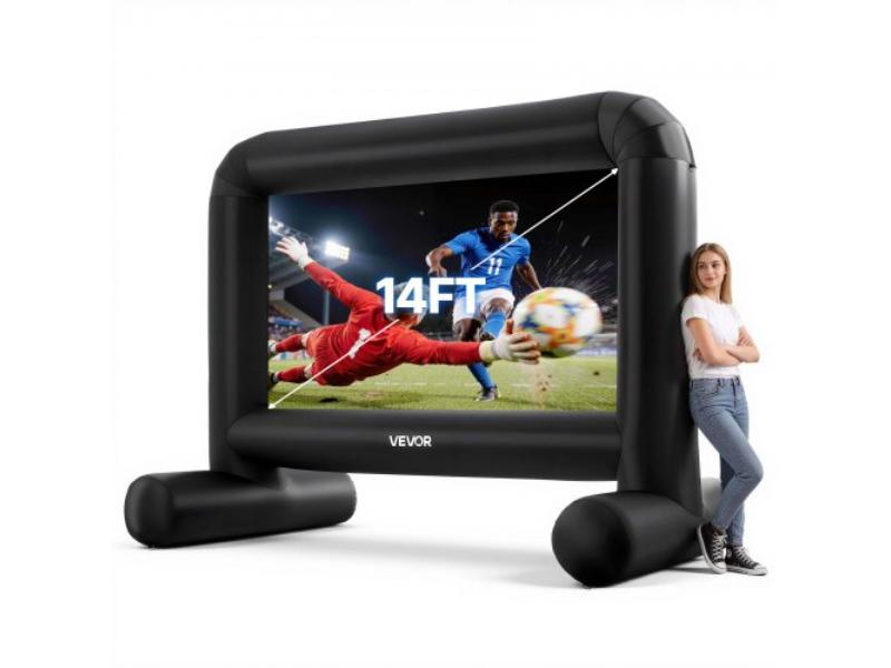 SYCQSTYPM14FF65C1001V1 Inflatable Movie Screen - 14 ft. Outdoor Projection Screen with Portable Storage Bag - Front & Rear Projection - Easy Set Up