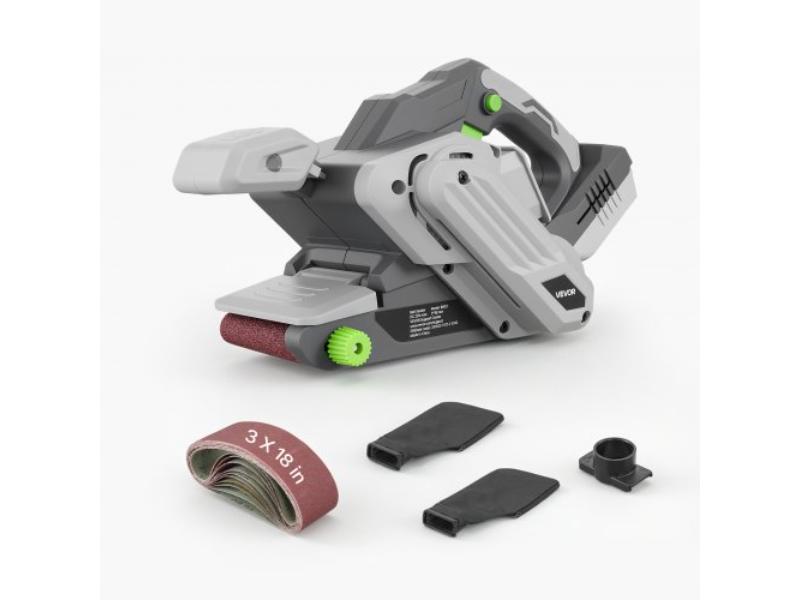 SX-DSSMJSCSDCKL2O6NK001V9 20V Max Cordless Belt Sander - 3 x 18 in. - 6 Variable Speeds Sanding Belts - 2 Dust Bags & Vacuum Adapter - 10 Piece