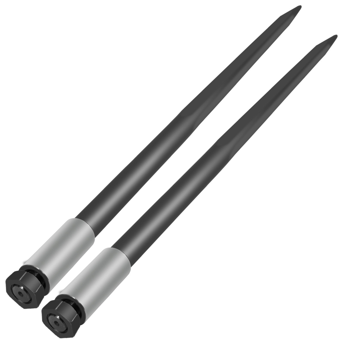 49 in. 4000 lbs Hay Bale Spear Spike, Black