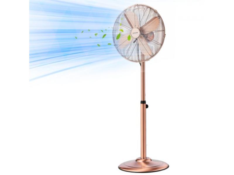High Velocity Pedestal Fan - 16 in. - 1450 CFM - 75 Deg Oscillating - 3-Speed Adjustable Height for Commercial - Garage - Workshop & Home - Copper