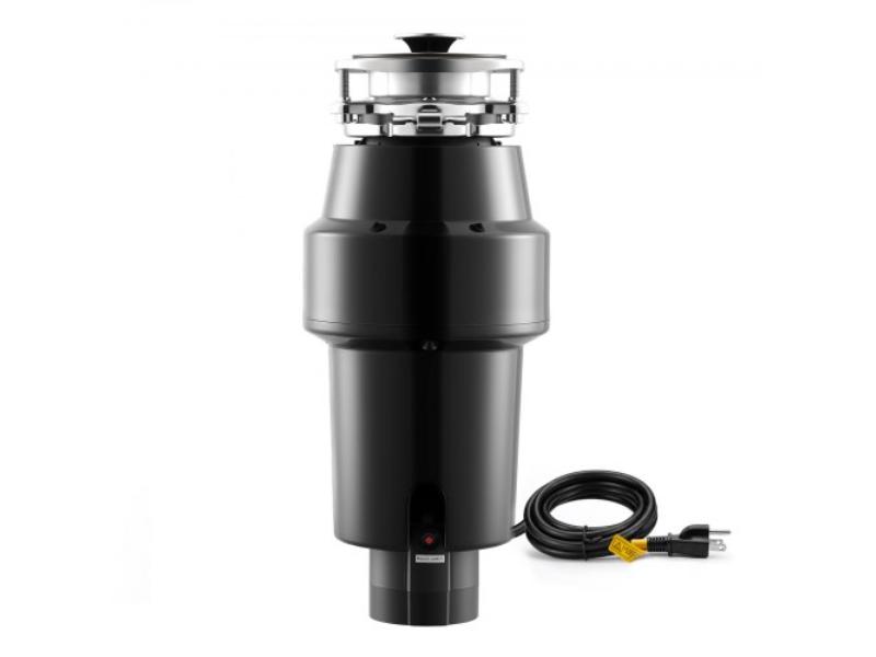 Food Waste Garbage Disposal - 1 HP 3700 RPM DC Motor - Continuous Feed Kitchen Sink Disposer - 3-Bolt Mount with Splash Guard & Power Cord