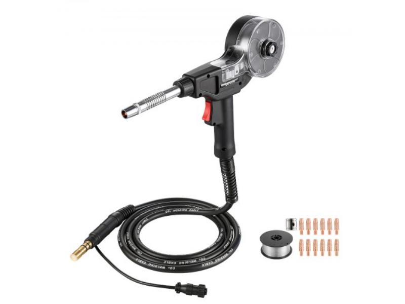 135 Amp Spool Gun - 10 ft. Cable - Replacement for Miller Spoolmate 100 - MIG Contact Tips - ER4043 0.035 in. Aluminum Welding Wire - Pack of 11