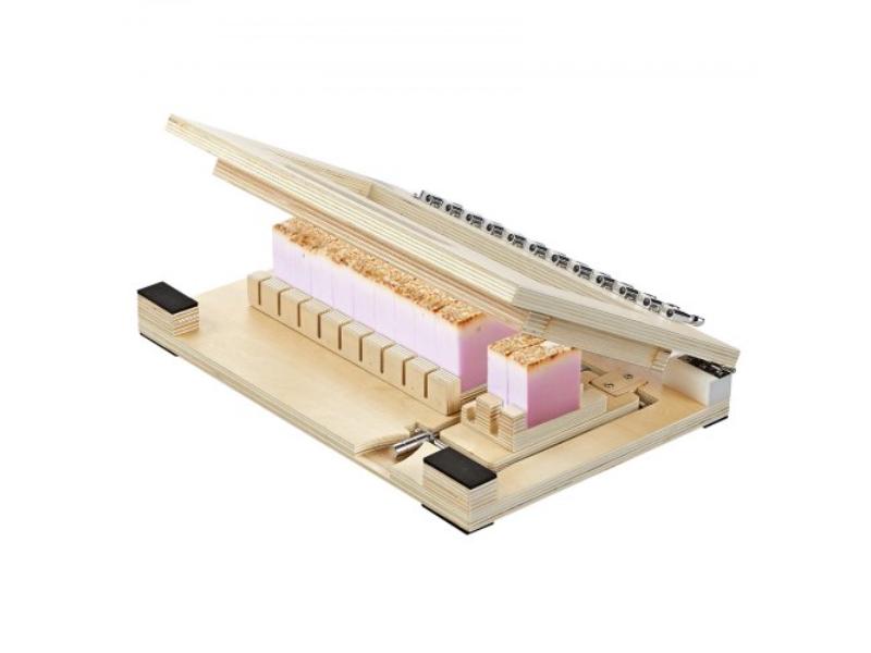 Soap Cutter - Cut 1-12 Bars - Precisely Cut 1 in. Bars - Wood Frame with Stainless Steel Wire - Multi Handmade Soap Wire Cutter