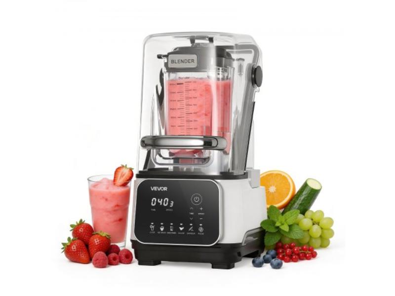 Blender - 68 oz Professional Countertop - 1400W 26000RPM Food Processor Combo - Self-Cleaning - Speed Adjustable - 6 Preset Menu - White