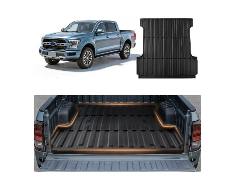 Truck Bed Mat - TPE - Heavy Duty Custom Fit - All Weather Protection Pickup Car Cargo Trunk Liner Replacement for 2015-2026 Ford F150