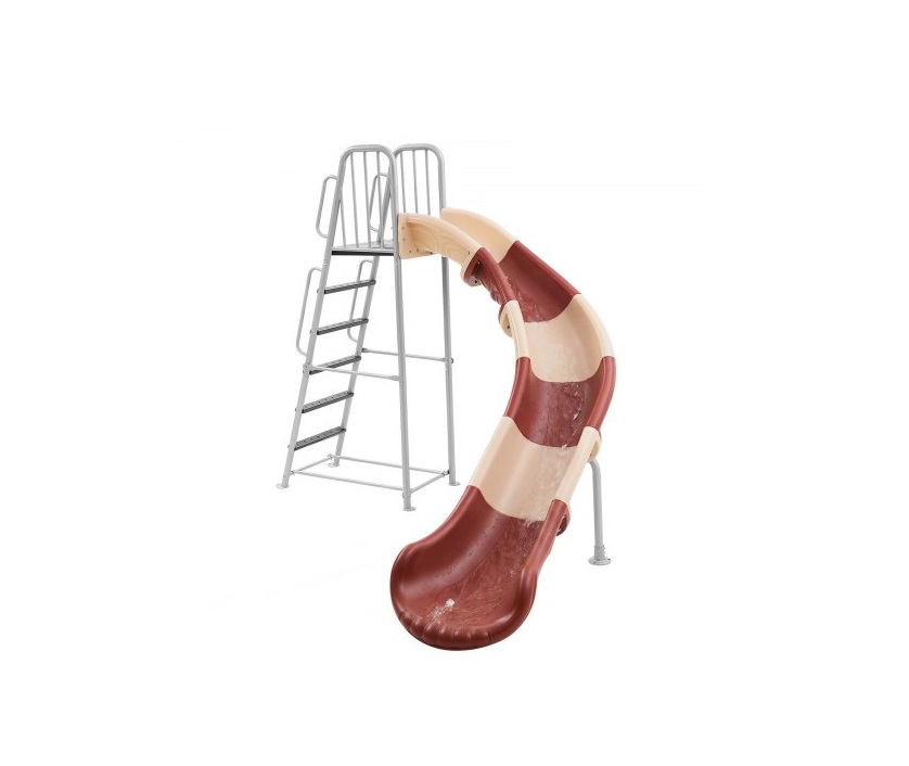 TJFSSHT10FTCNVKFI001V0 10 ft. Big Outdoor Water Slide with Built in Adjustable Sprinkler & Ladder, Metal & Plastic Playground Equipment Platform