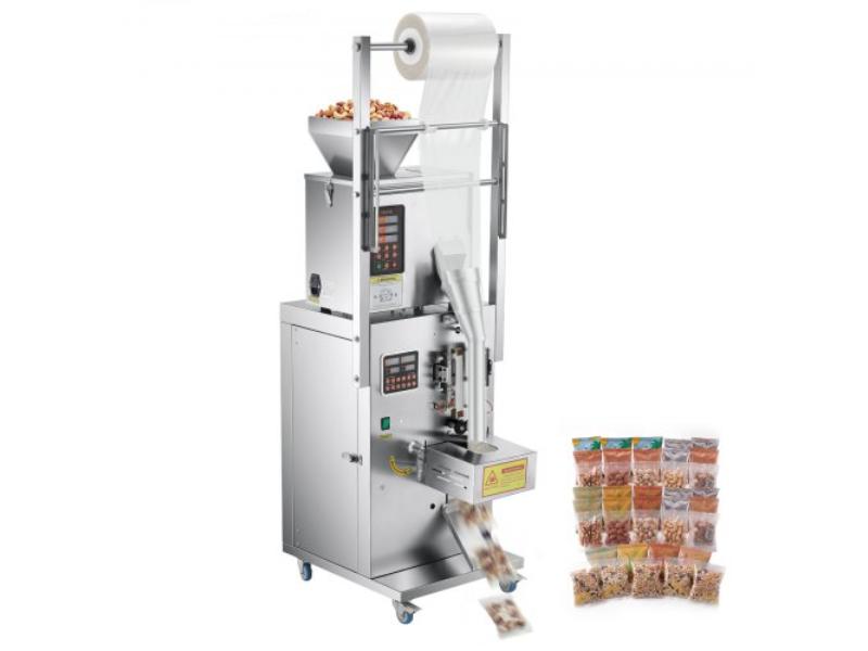 Powder Filling & Sealing Machine - 1-99.9 g Automatic Particle Granule - Stainless Steel for Coffee Beans - Grains - Tea & Spices - Silver