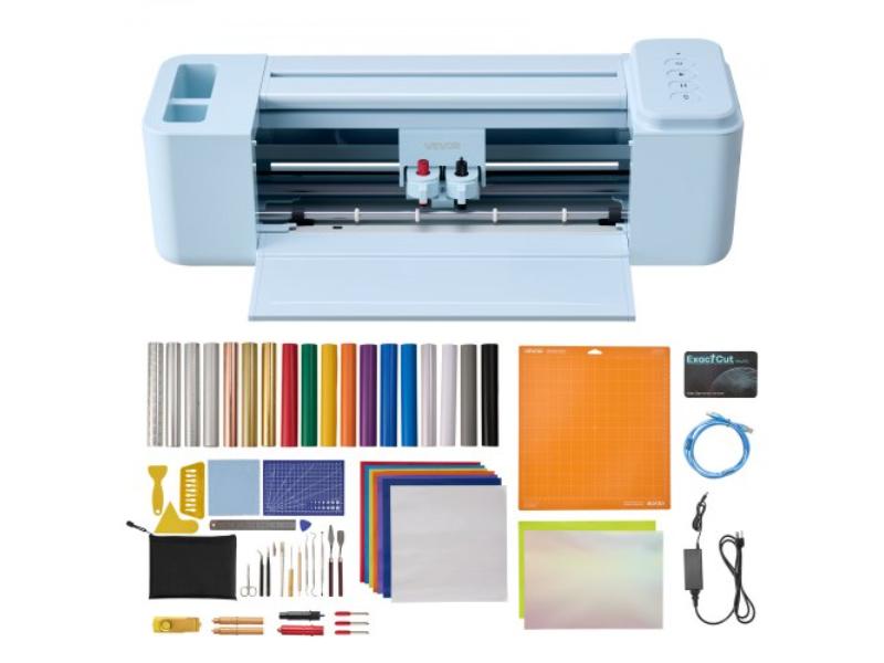 Vinyl Cutting Machine - 12 in. Button-Controlled Vinyl Cutter with Tool Kit - 20000 Plus Built-in Designs for Mac - Windows - Android & iOS