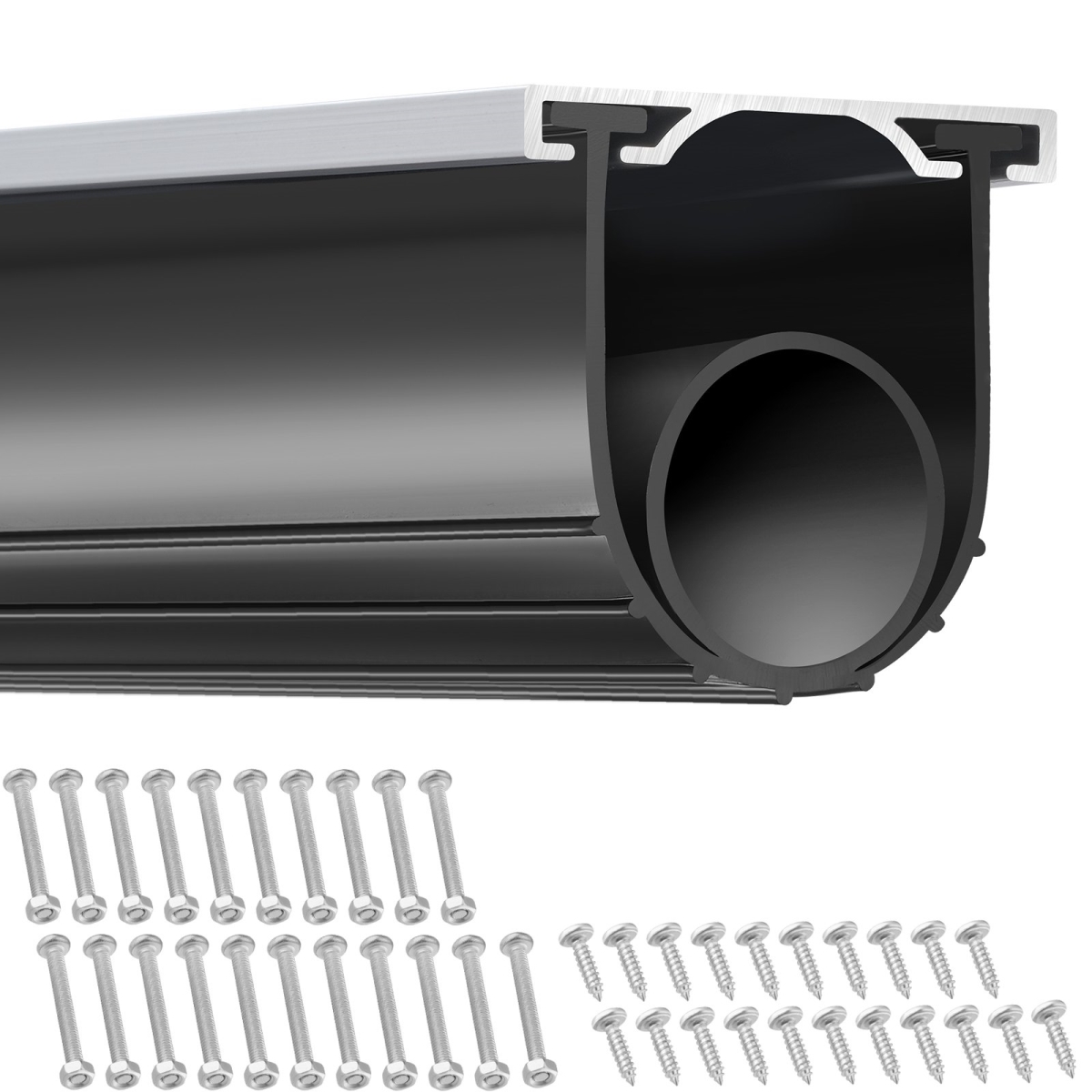 16 ft. Garage Door Weather Stripping, Black