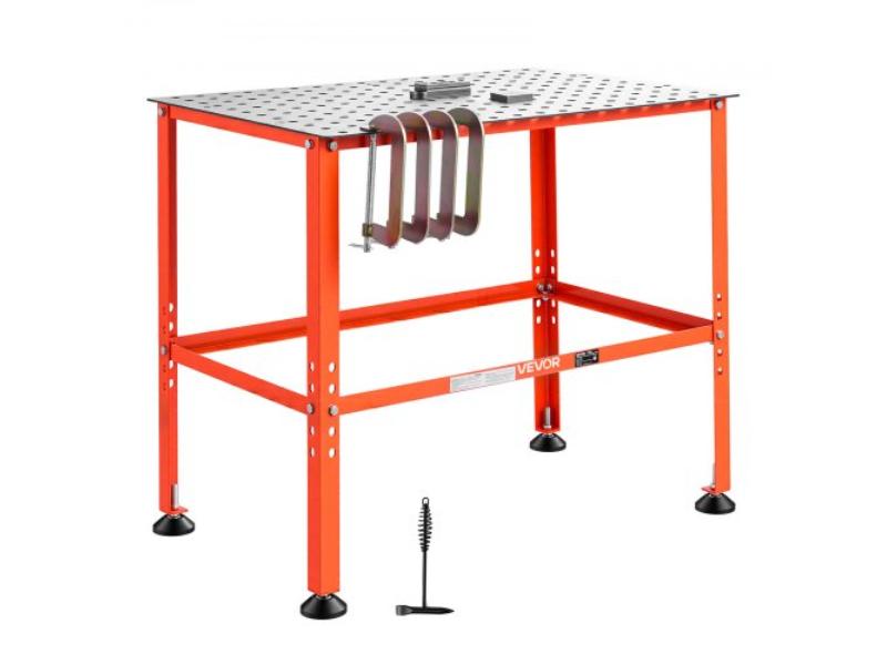 Welding Table - 36 x 24 in. Heavy-Duty Steel Workbench with 800 lbs Weight Capacity for Welding - Metal Fabrication - Assembly & Repair Tasks