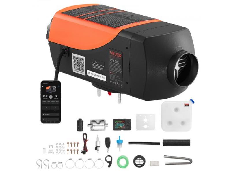 Diesel Heater - DC 12V - 10 L Large Fuel Tank - for Various Vehicles - Fast Heating - Bluetooth App Control - Remote Control & LCD Panel
