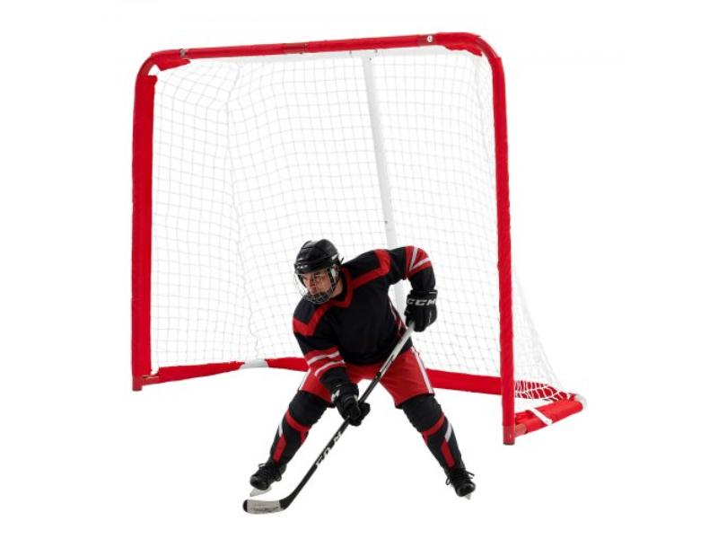 Street Hockey Goal - Heavy-Duty Steel Frame - Street & Roller Hockey Net - Lightweight Portable Training Goal - Easy Assembly - 55.9 x 44.5 in.