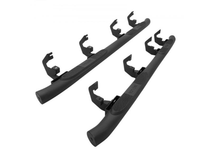 Running Boards - 3 in. Side Steps for 2019-2025 Chevy GMC 1500-2500HD Crew Cab, Black Carbon Steel Nerf Bars - 550 lbs Load Capacity