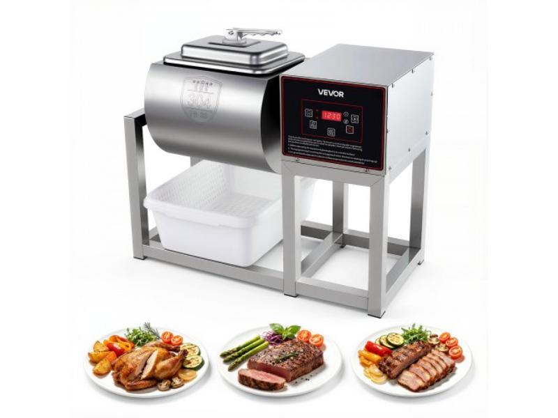 Commercial Meat Tumbler Marinator - 18L Tumbling Marinating Machine for Chicken - Steak & Pork Restaurant - Stainless Steel Vacuum Curing Machine