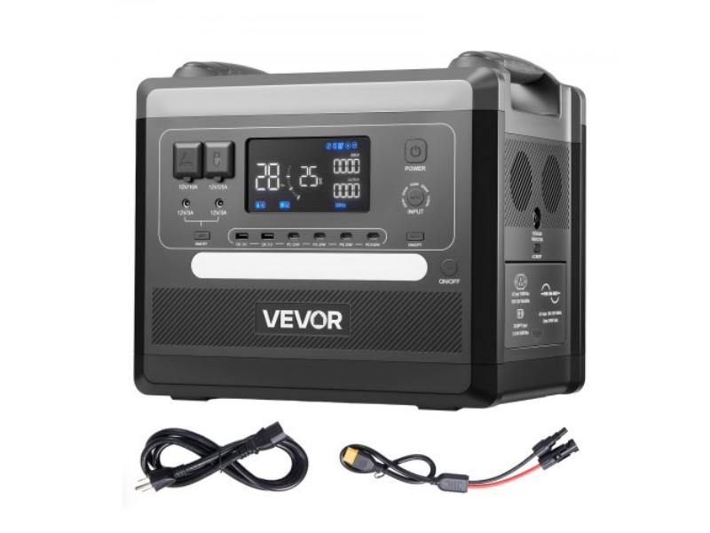 Portable Power Station - 2400W 2160Wh Solar Generator with 10 Output Ports - Expandable LiFePO4 Battery Backup for Home - Camping & RV