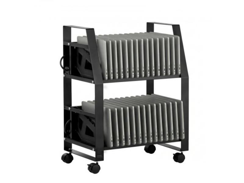 Laptop Charging Cart - 32 Devices Mobile Open Charging Station with Wheels - Easy Access Slots - Surge Control for Tablets & Laptops Up to 15.6 in.