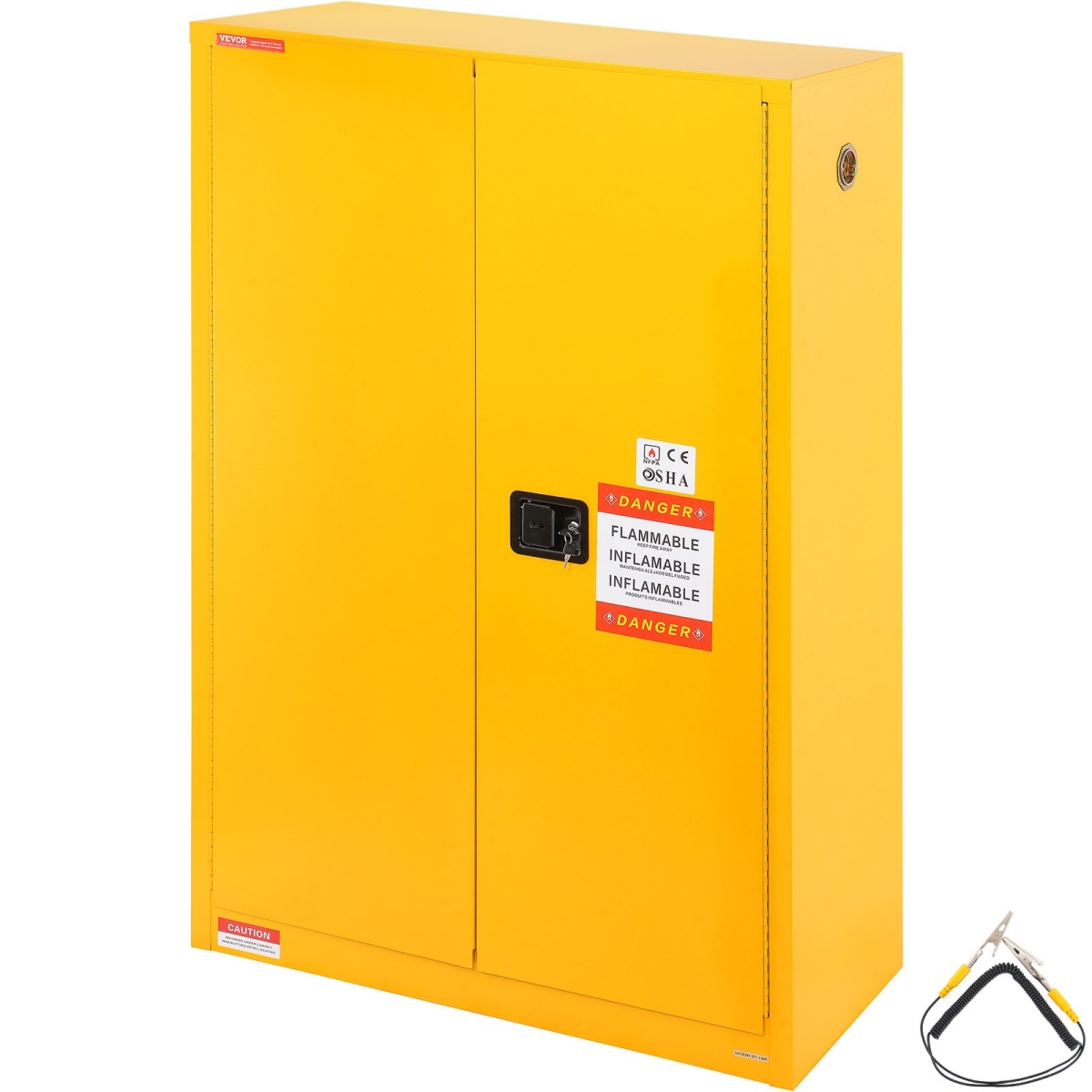 Picture of Vevor YRFBJ1104616P99IEV0 45 gal Flammable Safety Cabinet&#44; Yellow