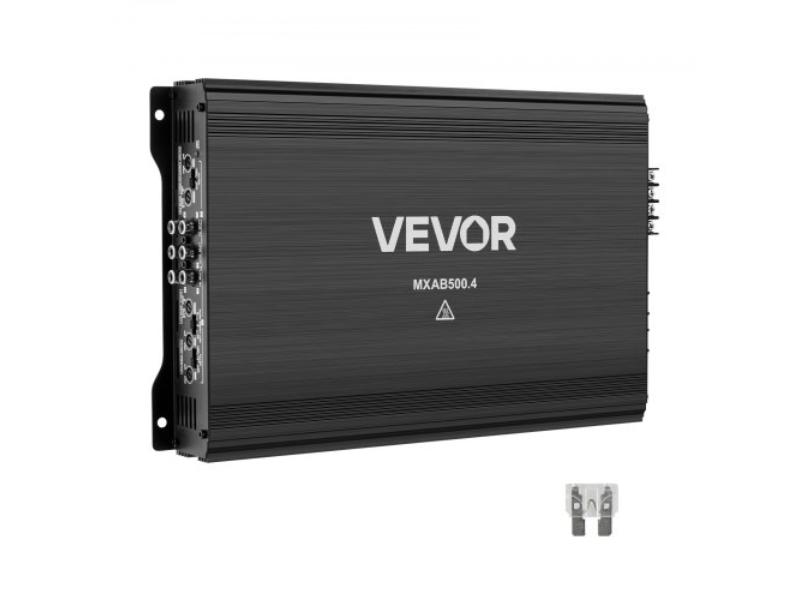 4TDABL4X300WNF5GG001V9 4-Channel Car Audio Amplifier - Class A-B Full Range - 2 Ohm Stable 4 x 250W at 4 Ohm - 500W at 2 Ohm - Brushed Black