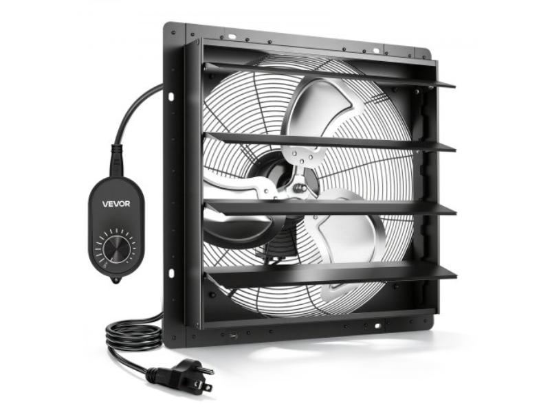 Shutter Exhaust Fan - 20 in. Wall-Mount - Automatic Louvers - Variable Speed - 4499 CFM for Attic, Garage, Barn, Greenhouse & Workshop