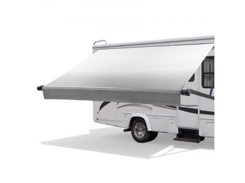 Motorized RV Awning Kit - 17.06 ft. Electric Retractable Awning with Aluminum Frame & Waterproof Fabric - Fits Most RVs - Gradient Gray