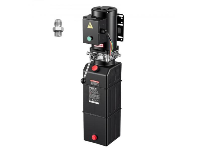 Hydraulic Pump - 14 qt. 2.2KW Single Acting - 3200 PSI Max Relief Pressure - 1.7 GPM Flow Rate - AC220-240V Hydraulic Power Unit for Car Lift
