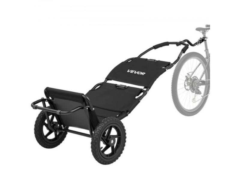 Bike Cargo Trailer - 60 lbs Load - 3-in-1 Bicycle Wagon Cart - Folding - Backpack Trailer Pushcart Mode - Fits 22-28 in. Bike Wheels
