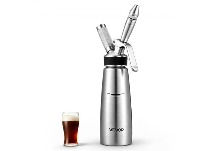 Nitro Cold Brew Coffee Maker - 17 oz Nitrogen Dispenser System - Portable Infuser with Dispenser & Pressure Relieving Valve - Gift for Coffee Lovers