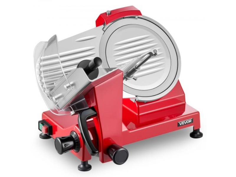 VEVOR Commercial Meat Slicer 340W Electric Deli Food Slicer 10 inch Blade, 300-450RPM Electric Food Slicer, Carbon Steel Blade Meat Slicer, 0-0.47...