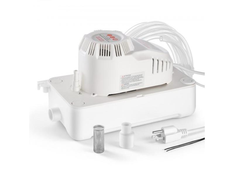 CGKLNSPCB1026TRIL001V1 Condensate Pump - 0.08HP & 90 GPH - 20 ft. Lift - 115V Automatic AC Pump with Safety Switch for Air Conditioner - Dehumidifier