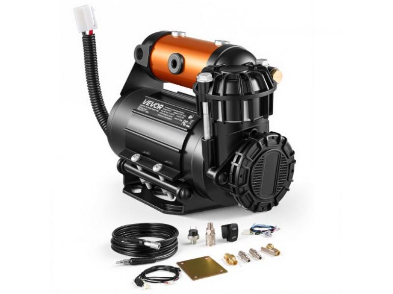 12V Air Compressor - 0.5HP - 2.72 SCFM - Max 210 PSI - Heavy Duty Offroad Tire Inflator with Adapters & 19 ft. Air Hose for Pickup Truck & SUV