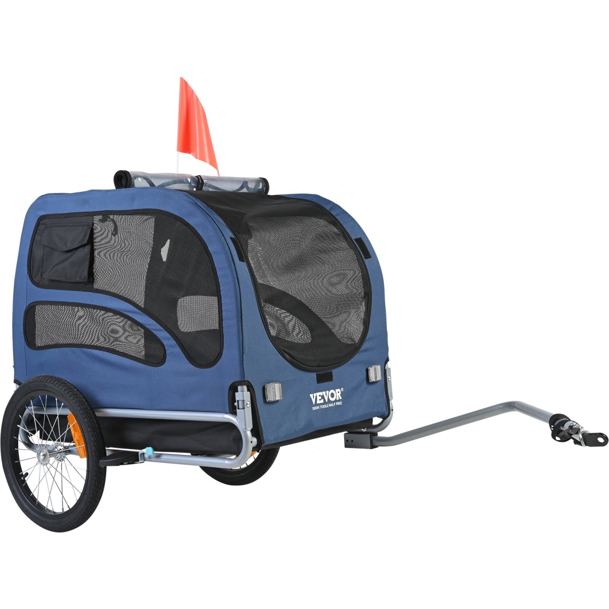 Picture of Vevor TCSCWZXCTC883T64DV0 Up to 100 lbs Dog Bike Trailer&#44; Blue & Black