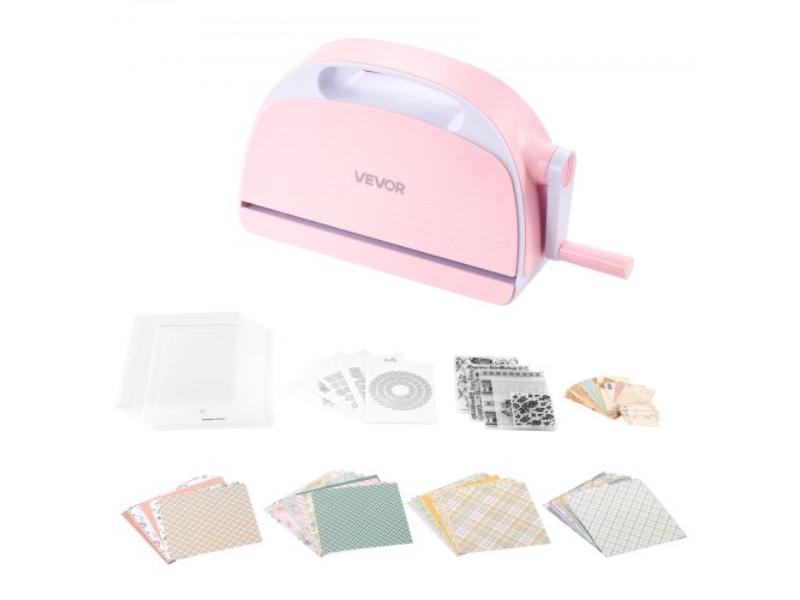 Manual Die Cutting & Embossing Machine - 9 in. Opening - Portable Set with Dies - Folders - Paper Sheets & Plates for Scrapbooking & Crafting