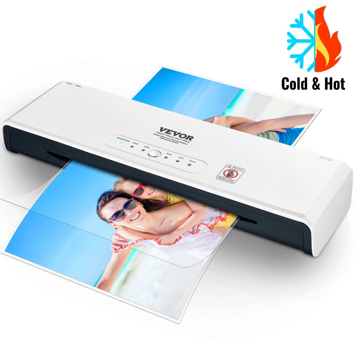 Picture of Vevor FMJLREHYRGCYNYFTFV1 13 in. 4 Rollers Hot & Cold Thermal Laminator Machine