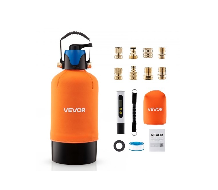 Deionized Water System for Car Wash Spotless with 10L DI Resin, Bypass Valve & TDS Meter, Spot-Free Deionized Water Filter