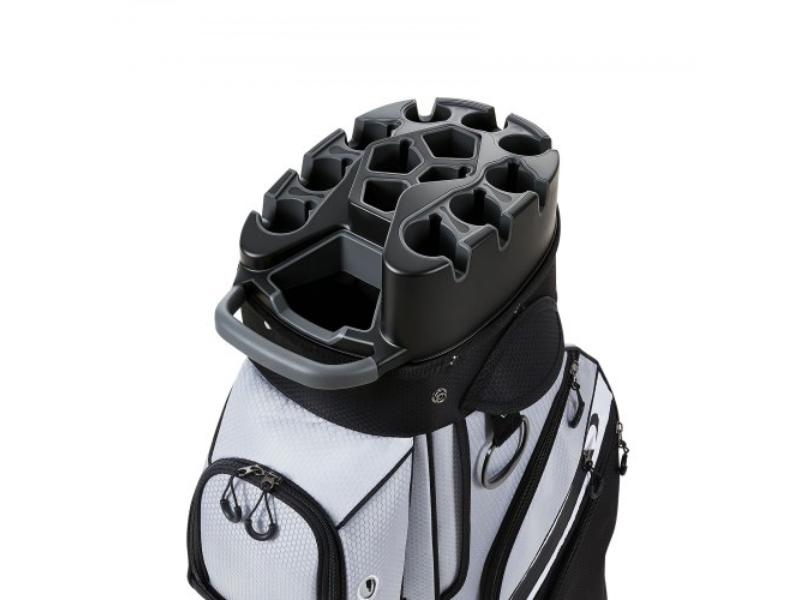 Golf Cart Bag - 14 Way Top Divider Organizer with Full-length Divider - Handles - Storage Pockets - Shoulder Strap - Rain Hood for Men & Women