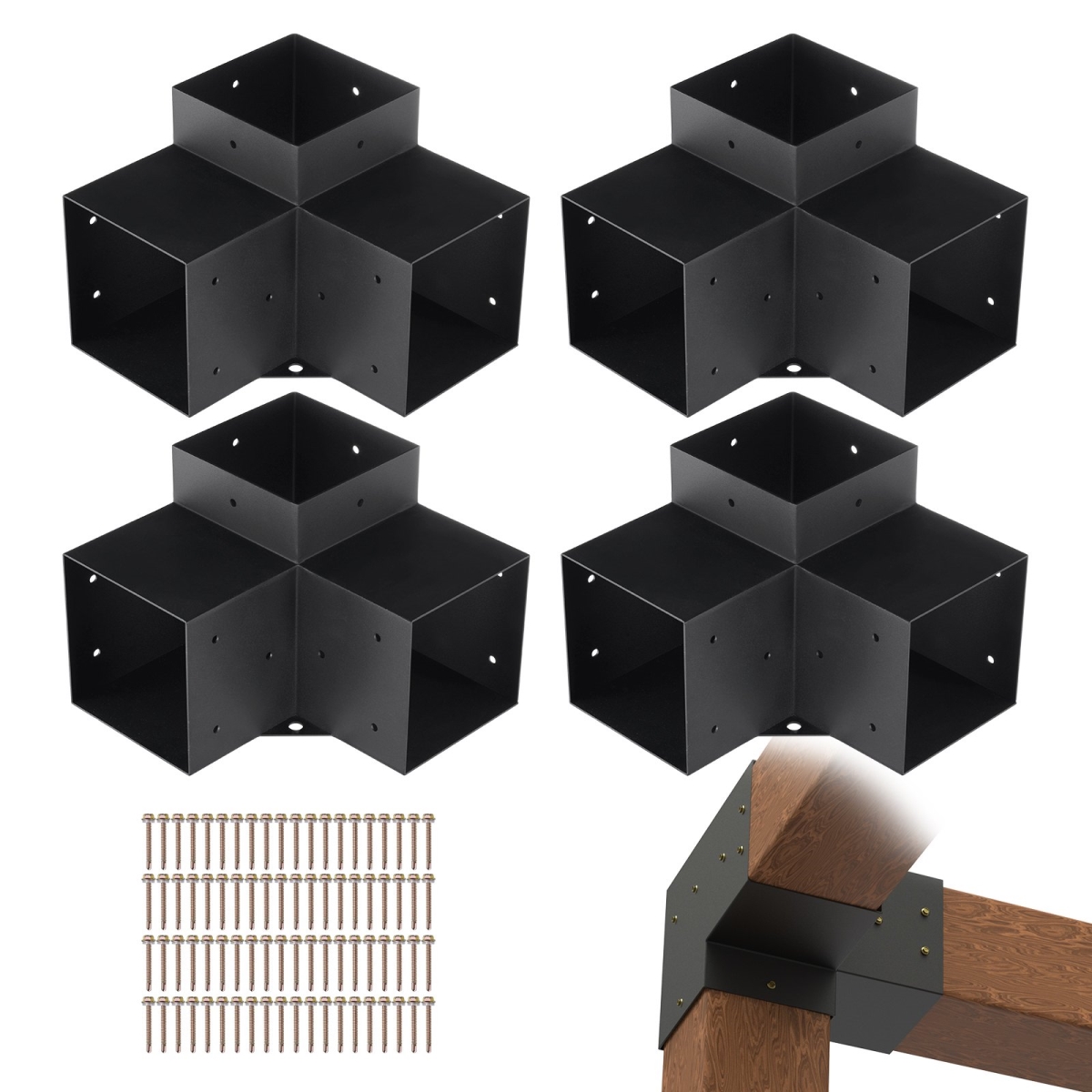 6 x 6 in. Pergola Bracket Kit, 4 Piece