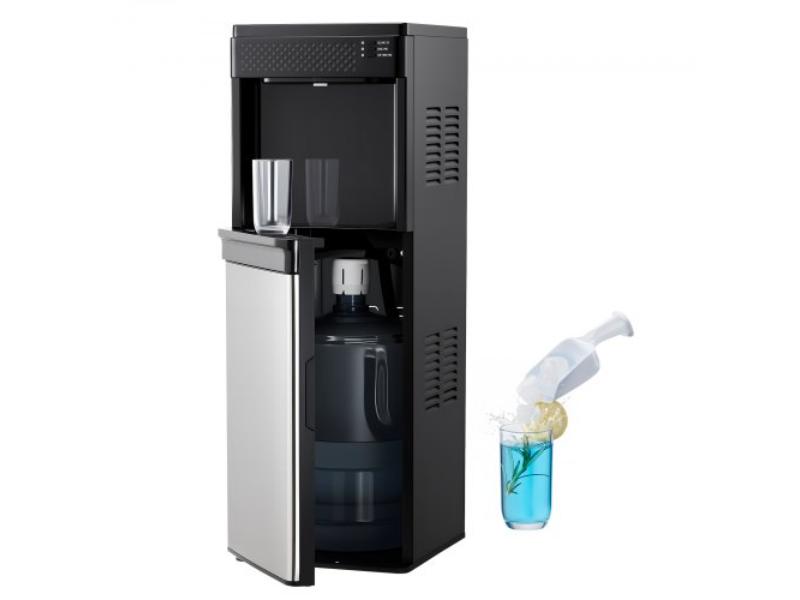 Water Dispenser with Ice Maker - 3-in-1 Floor-Standing - 33 lbs - 9 Cubes Fast Ice Making - 1.3 lbs Storage - Cold-Water for Home - Kitchen & Party