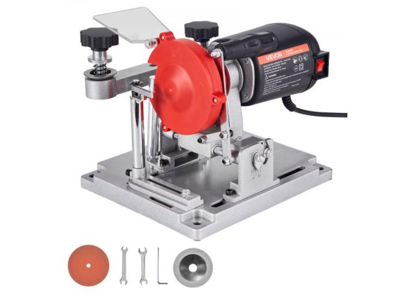 Circular Saw Blade Sharpener - 140W 3800RPM Electric Machine with 4 in. Grinding Wheels - Fits 3.5 in. to 15.7 in. Diameter Blades
