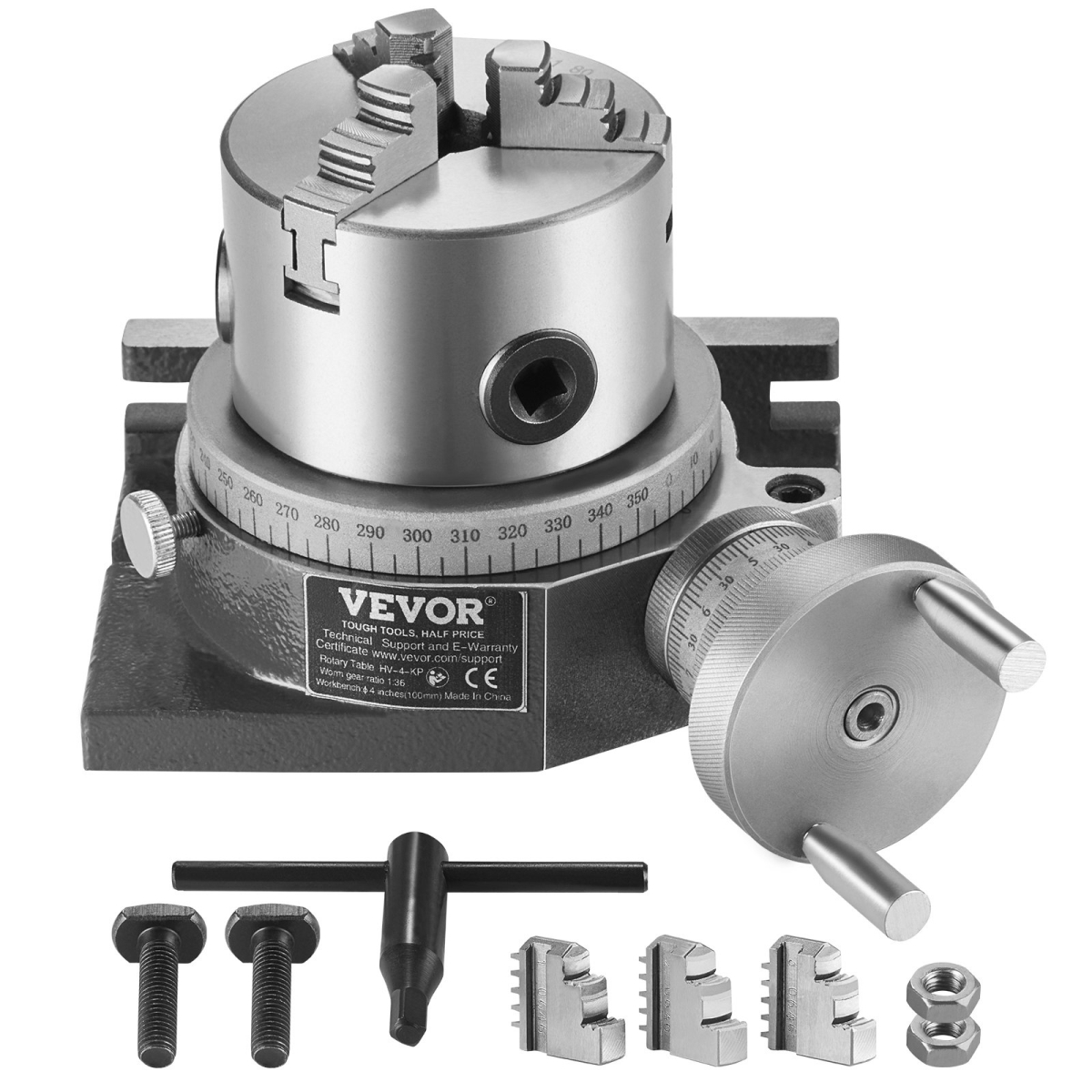 Picture of Vevor YXZTLS4C100MYBJD9V0 4 in. Rotary Table for Milling Machines