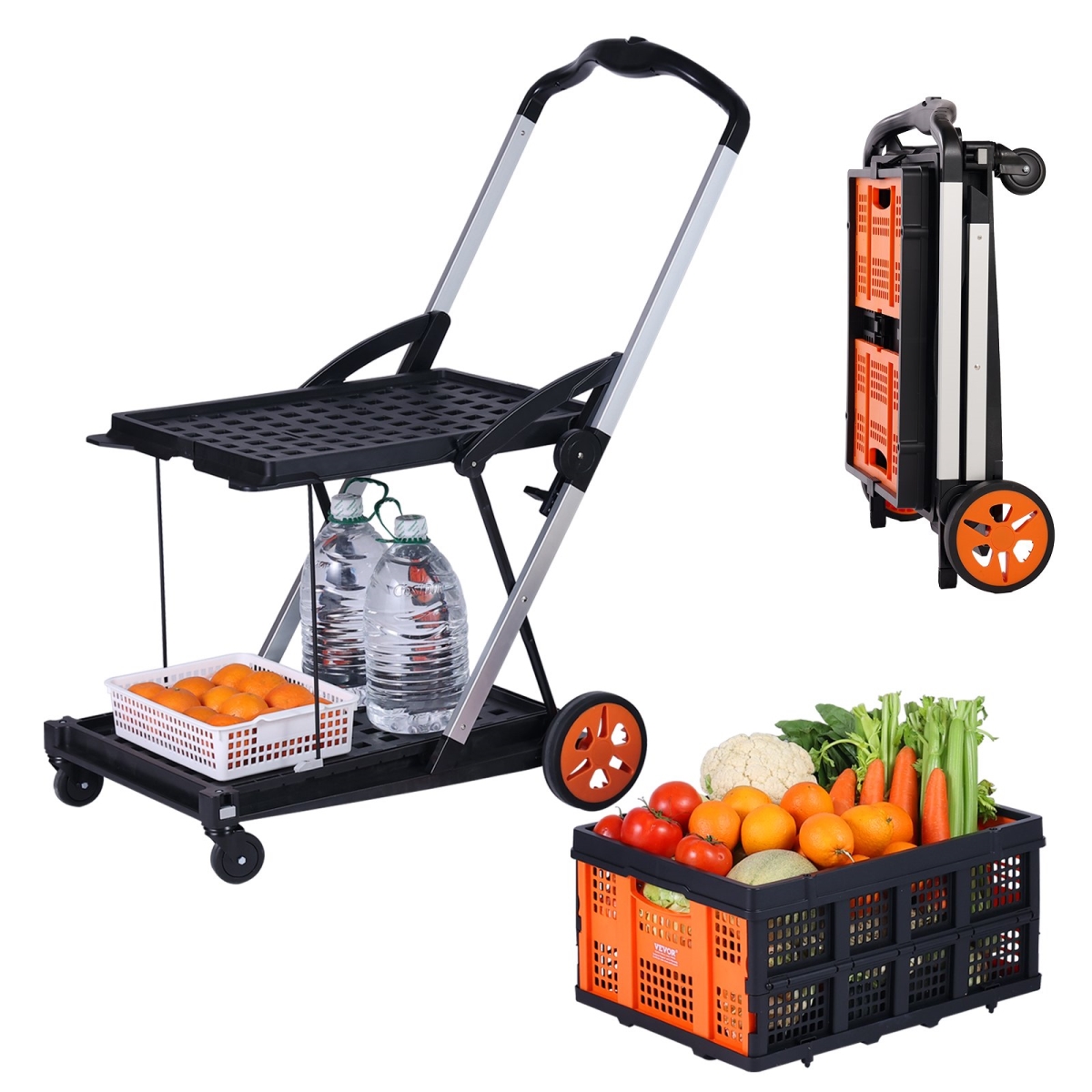 Picture of Vevor TCSGWCDCZLDW4R8J5V0 198 lbs Multi Use Functional Collapsible Cart