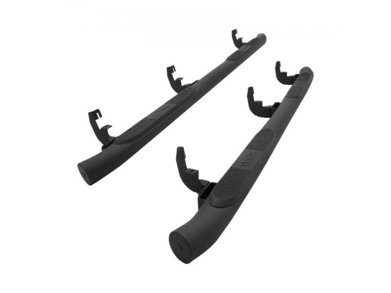 Running Boards - 3 in. Side Steps for 2015-2025 Chevy Colorado-GMC Canyon Crew Cab, Black Carbon Steel Nerf Bars - 550 lbs Load Capacity