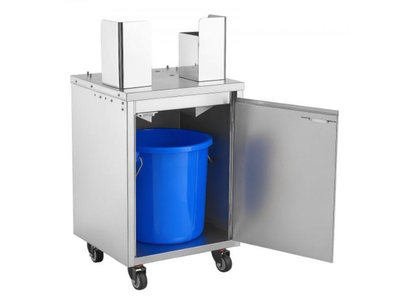 Movable Base Cabinet for Orange Juicer - Thickened Stainless Steel - 4 Swivel Casters for NS2000E-4NS2000E-4P Fully Automatic Feed Juicer