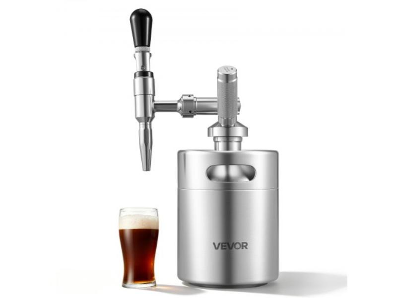 Nitro Cold Brew Coffee Maker - 68 oz Nitrogen Dispenser System - Portable Infuser with Dispenser & Pressure Relieving Valve - Gift for Coffee Lovers