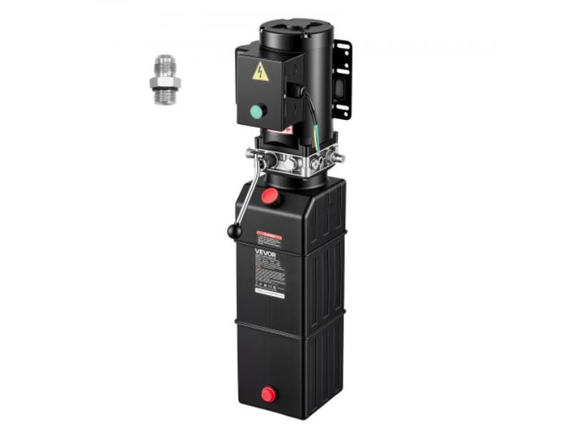 Hydraulic Pump - 15 qt. 2.2KW Hydraulic Motor Dump Trailer Pump - Single Acting - 3200 PSI Max Relief Pressure - 1.7 GPM Flow Rate - AC220-240V