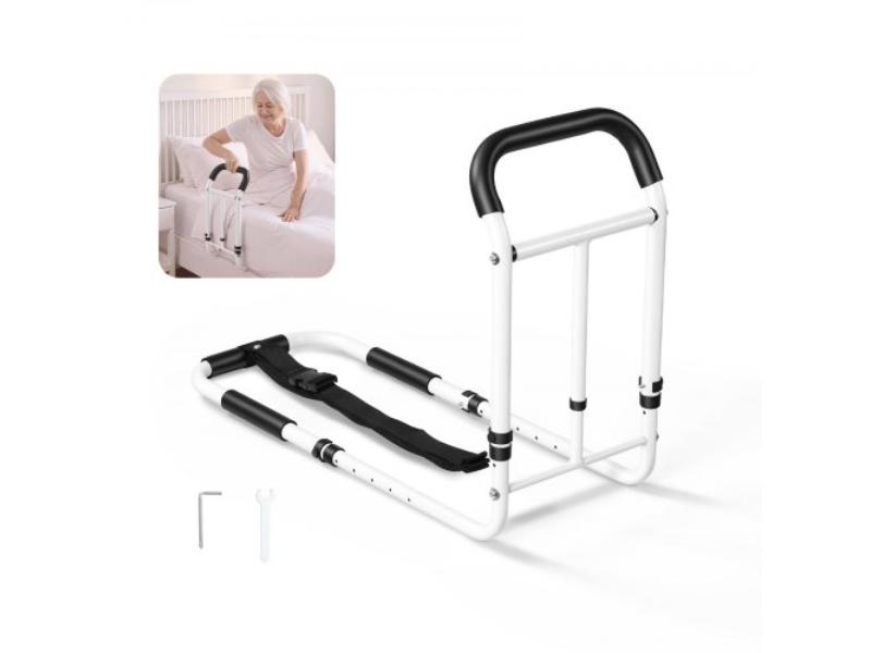 LXKCBSLXKBKZCSEJY001V0 Bed Rail for Elderly Adults - 200 lbs Loading - High-Strength Steel - Adjustable Height & Base Length - Non-Slip Handle