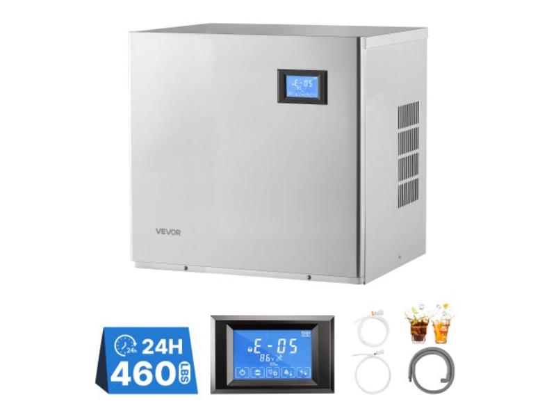 FTZBJJTXFZHFI8IFX001V1 Commercial Ice Maker - 460 lbs Stainless Steel - Self-Cleaning Ice Tray - Ice Ready in 15 Minutes - Head Only - Pack of 156