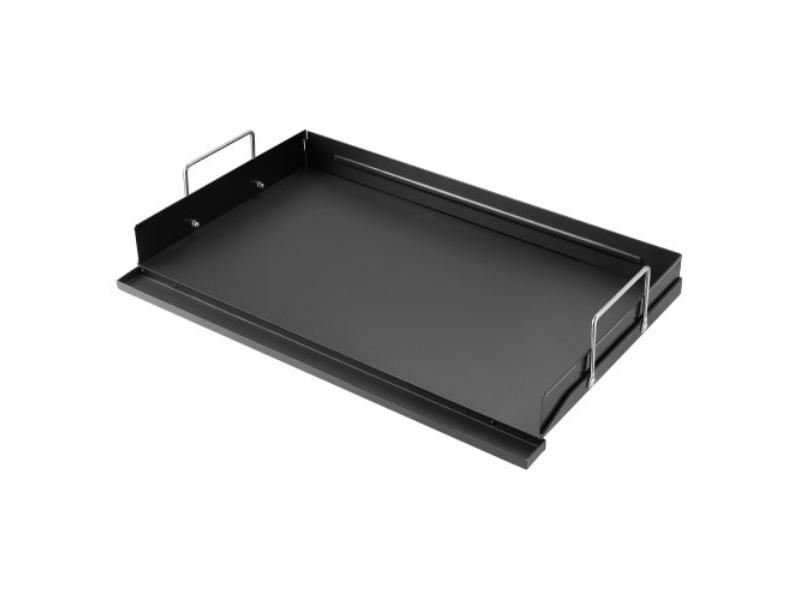 Carbon Steel Griddle - 25 x 16 in. Pre-Seasoned Flat Top Plate - Non-Stick - Even Heat Distribution for BBQ, Grill, Stove & Oven - Black