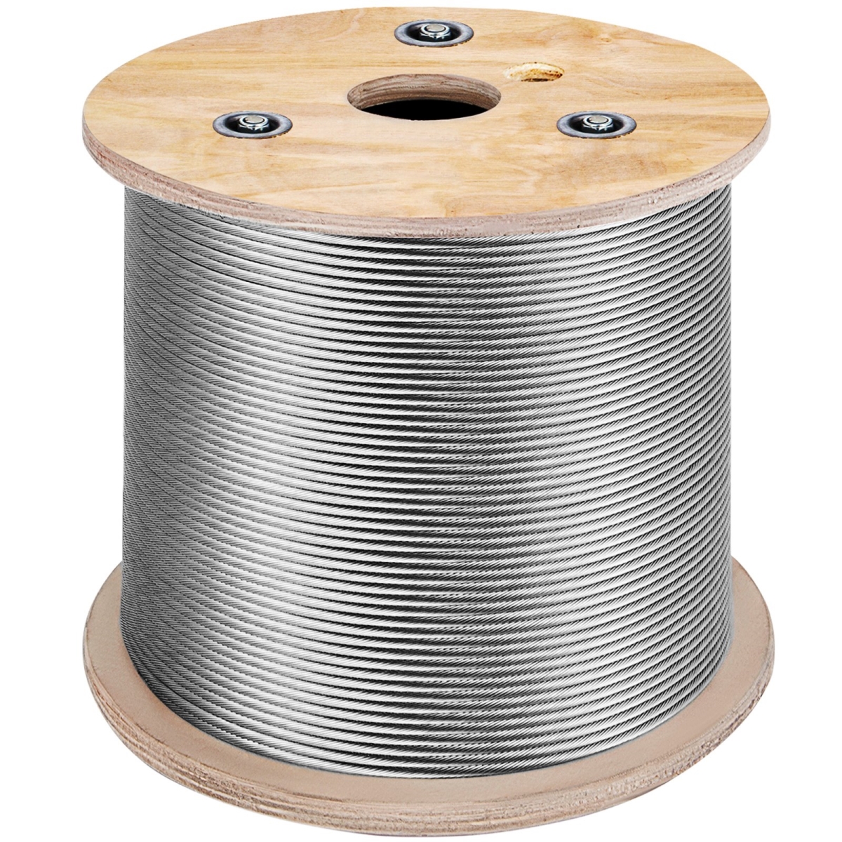 Picture of Vevor 7X19-150M304GSS01V0 0.18 in. x 500 ft. Stainless Steel Aircraft Cable Reel