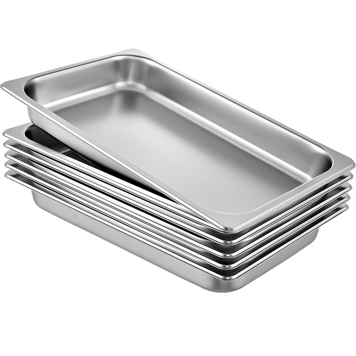 Picture of Vevor CP20X12X2YCTZ6001V0 2.5 in. Full Size Steam Table Pan&#44; Pack of 6