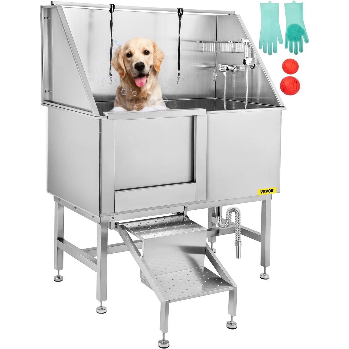 Picture of Vevor CWMRYG00000000001V0 50 in. Dog Grooming Tub&#44; Silver